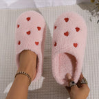 Chaussons d'hiver on coeur