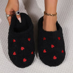 Chaussons d'hiver on coeur